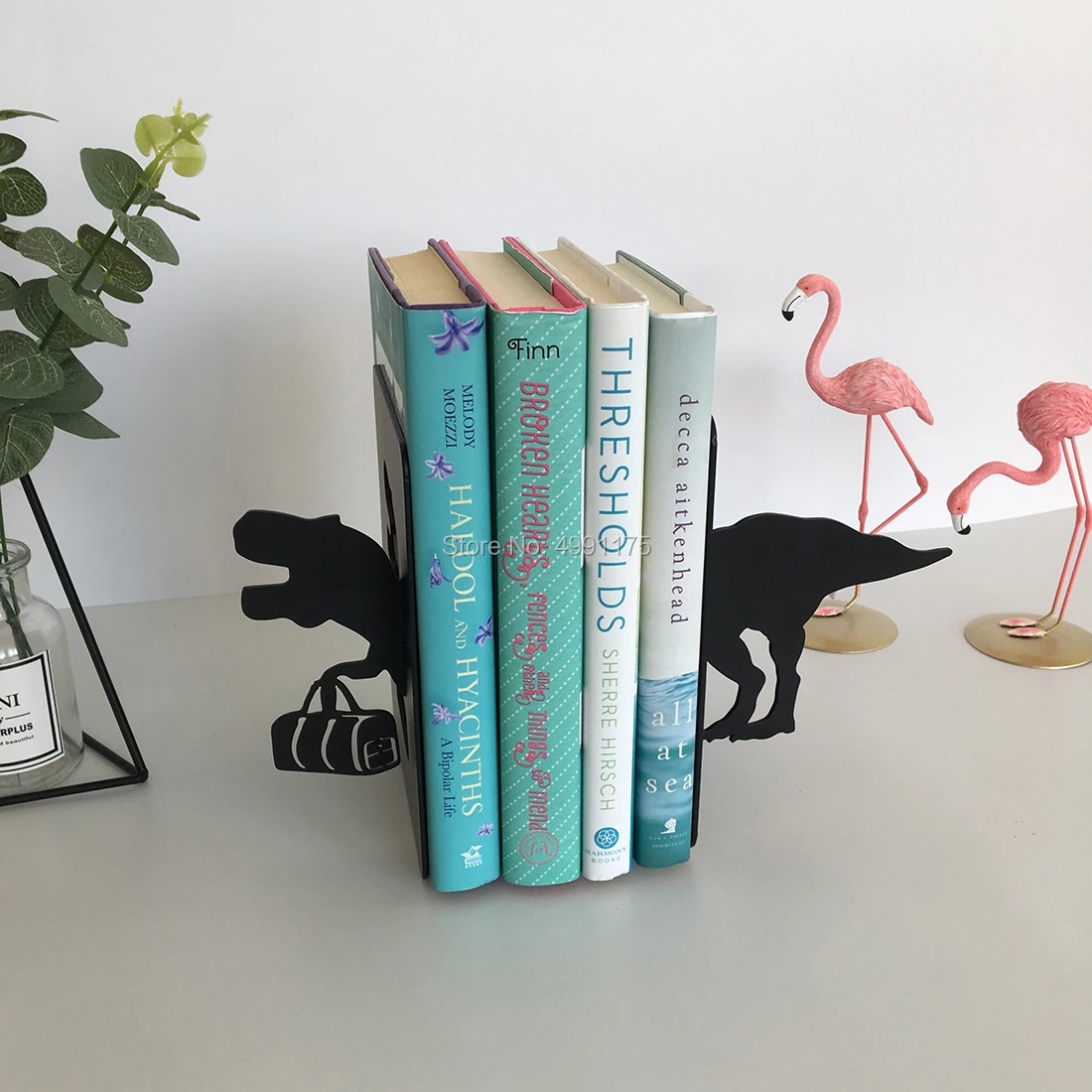 Dinosaur Book ends Bookstand for Book Shelf 