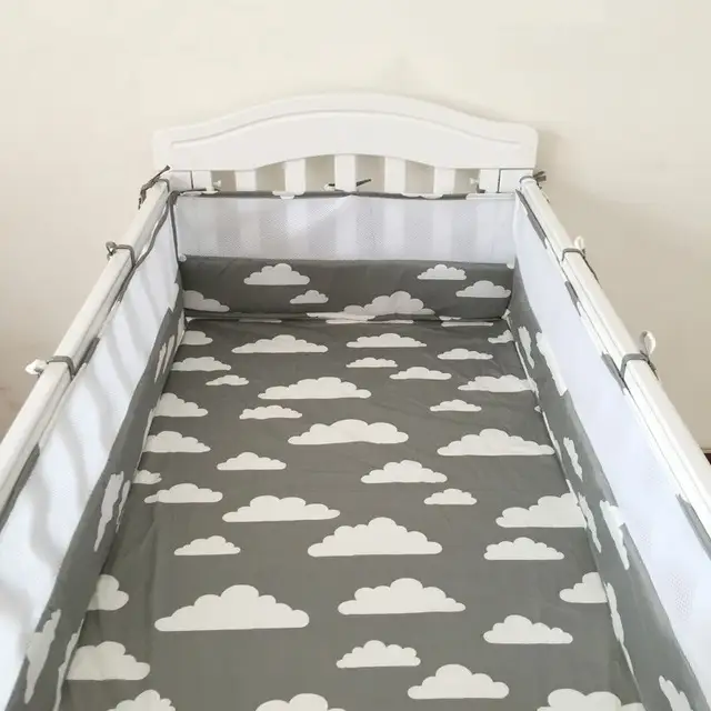 1pcs Baby Crib Bumper Pad Crib Rail Cotton Baby Boy Bumper Bedding