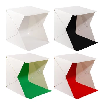 

Small Folding Softbox Studio Portable Photography Desktop LED Light Photo Studio Box with Muti-Color Background