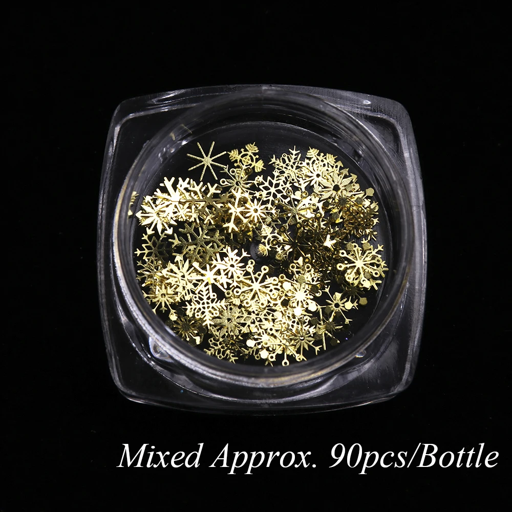 1 Box 3D الثلج الذهب المعادن شرائح مسمار الفن الترتر عيد الميلاد زينة مسمار البولندية رقيقة ملصقا تصاميم مانيكير TR889 1 Box 3D الثلج الذهب المعادن شرائح مسمار الفن الترتر عيد الميلاد زينة مسمار البولندية رقيقة ملصقا تصاميم مانيكير TR889