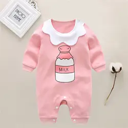 Для новорожденных одежда для малышей из 100% хлопка с длинными рукавами Демисезонный детские комбинезоны Детская одежда на весну, осень и