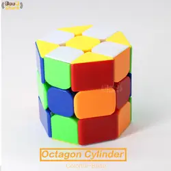 Octagon цилиндр Magic Cube Stickerless Твист Головоломка Куб 3x3 странно форма Cubo Magico образование игрушки для детей