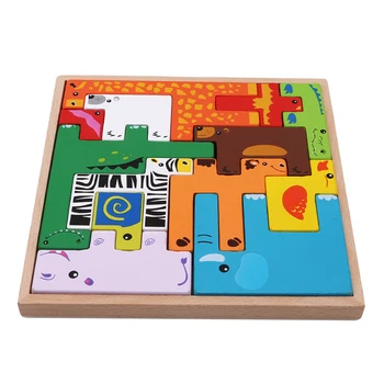 

13Pcs 3D Puzzles Cube Baby Wood Educational Toys Montessori Materials Wooden Toys Jigsaw For Child Assemble Gifts New Arrive