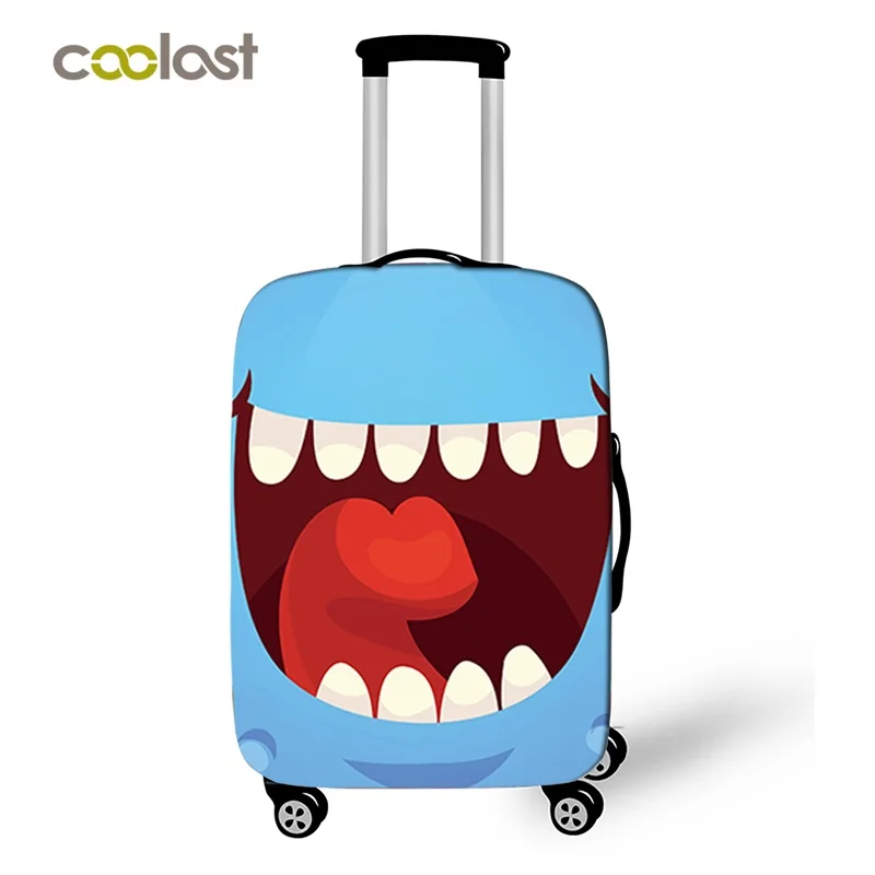 18 28 Inch Funny Smile Face Suitcase Cover Women Travel Luggage