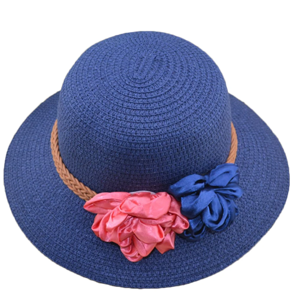 Summer Straw Hat Spring Flower Floral Girl ladies Hat Cap Beach Foldable Sun Hatin Women's Sun