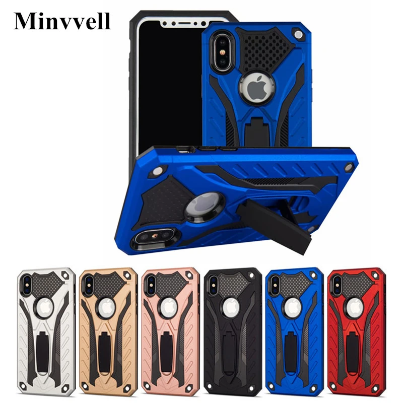 iphone 12 pro max leather case Shockproof Kickstand Case For iPhone X 7 8 Plus XS XR XS MAX 6S 5S 11 12 13 Pro Max Armor Cover For iPhone 6 6s 5 5s SE 8 7plus iphone 12 pro max leather case