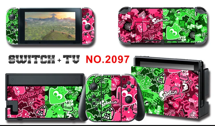 Для nintendo Switch Pain sticker консоль Dock Joy Con полное покрытие цветной бумажной кожи Закаленное стекло протектор экрана от 2000-2305