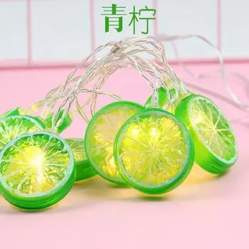 

2018 new Fruit Decorative Light String Lemon Strawberry Banana Lantern LED Light String party supplies ,1set/1.5m/10balls