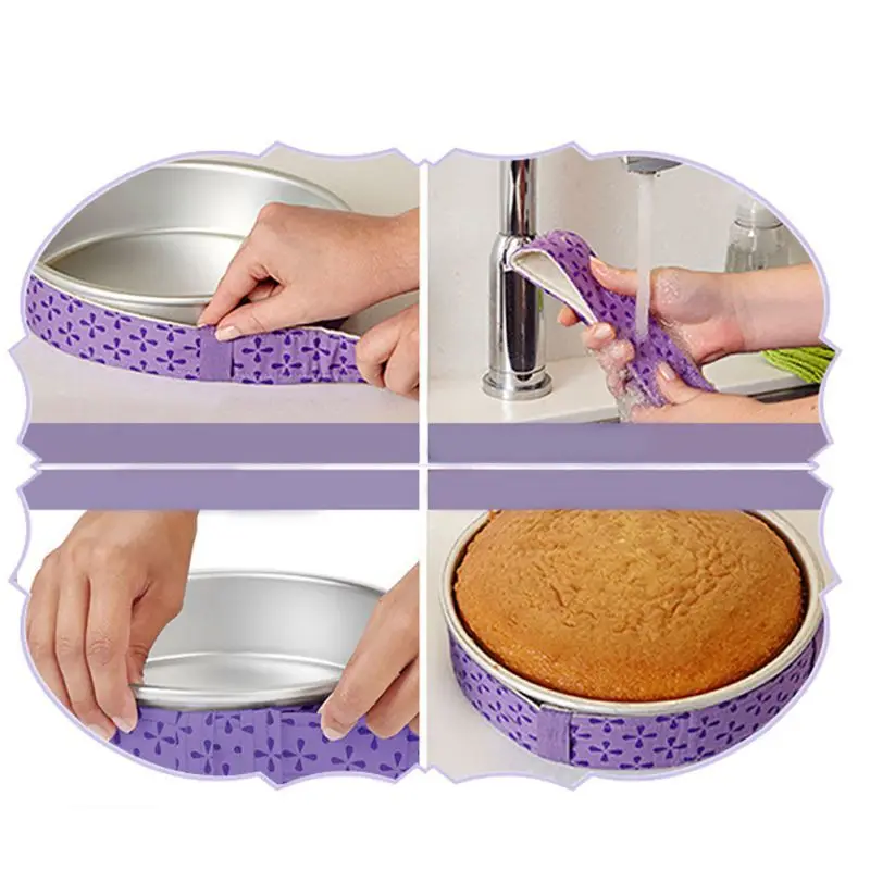 

Baking Tray Protection Strap Strip Cake Pan Strips Bake Strip Belt Moist Level Cake Tools Protect Banding Cloth Kitchen Gadgets