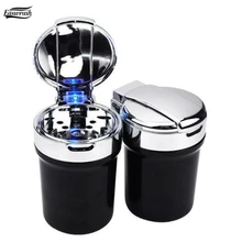 Автомобильная светодиодная пепельницы сигарет Пепельница чашка для сиденья Leon Ibiza для Ford Edge ознакомитель Ecosport Everest для hyundai Tucson Solaris