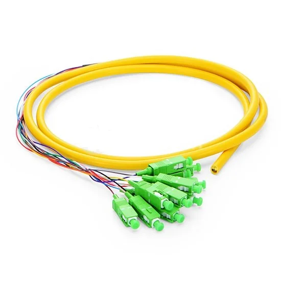 

QIALAN 1.5m (5ft) 12 Fibers SC/APC 9/125 0.9mm PVC Jacket Single Mode Bunch Fiber Optic Pigtail