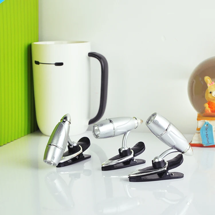 Led Reading Book Light Reader letter Clips style of calligraphy script Convenient 1W Save Low Power Bullet size clamp p
