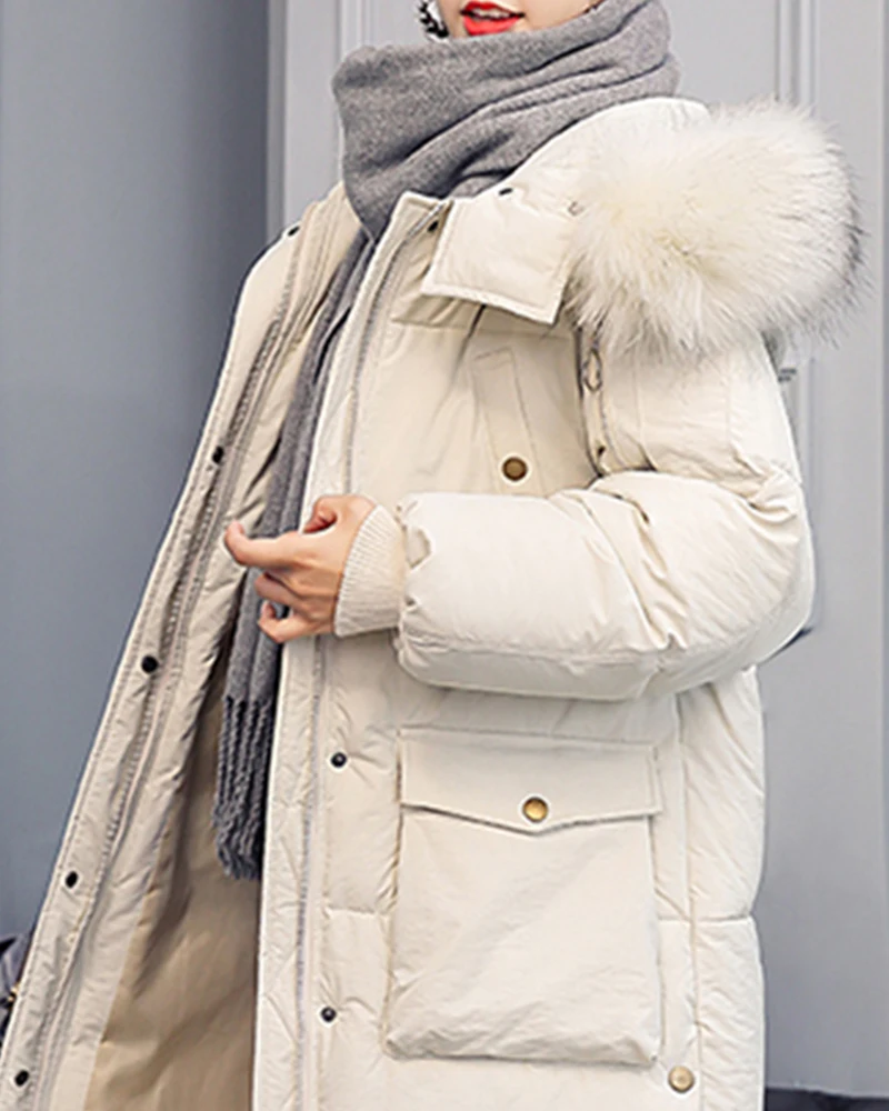 Rugod 2018 женская зимняя куртка женская парка Женское пальто искусственный мех с капюшоном теплая хлопковая стеганая куртка верхняя одежда