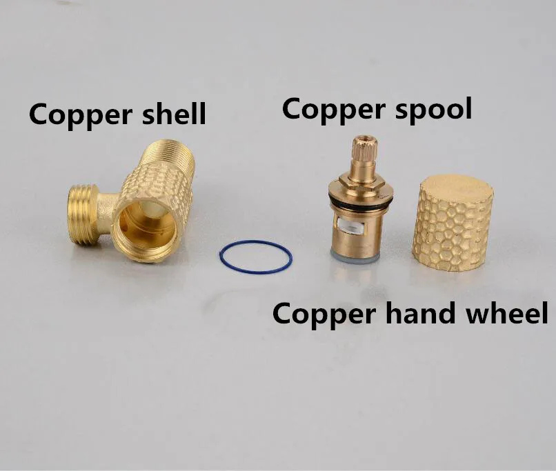 Цвет латунь треугольный клапан, утолщение водозапорный кран водонагреватель кухня ванная комната угловой вентиль для ванной