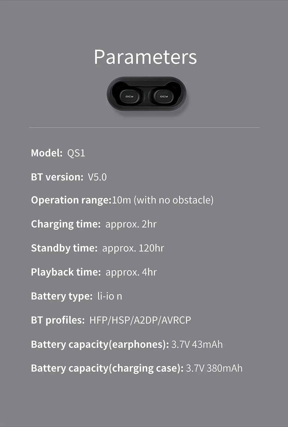 QCY QS1 T1C наушники Bluetooth V5.0 Гарнитура 3D стерео Спортивные Беспроводные наушники с двойным микрофоном и зарядным устройством