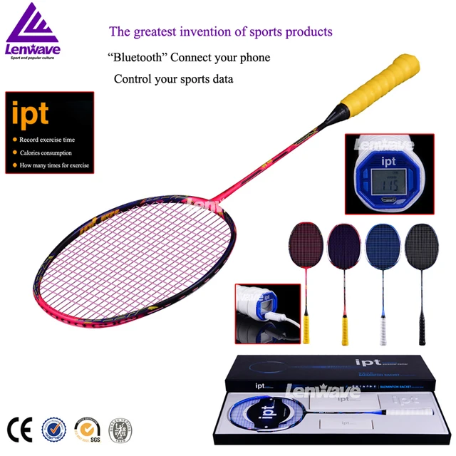 Best price at $124 Cheap Offensive Type Carbon Badminton Racket APP Connection Bluetooth IPT Smart Personal Trainer Racket