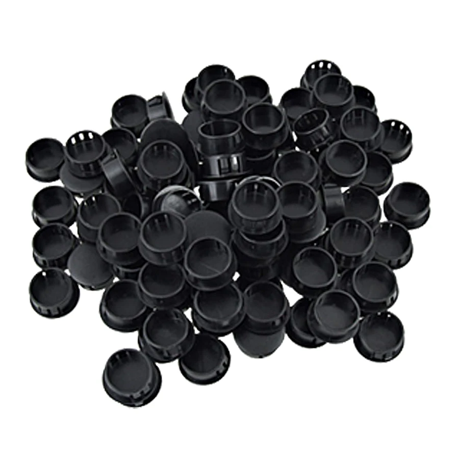 3/4" Black Locking Hole Plugs 100 Pieces with 7/8" Headin Screws from