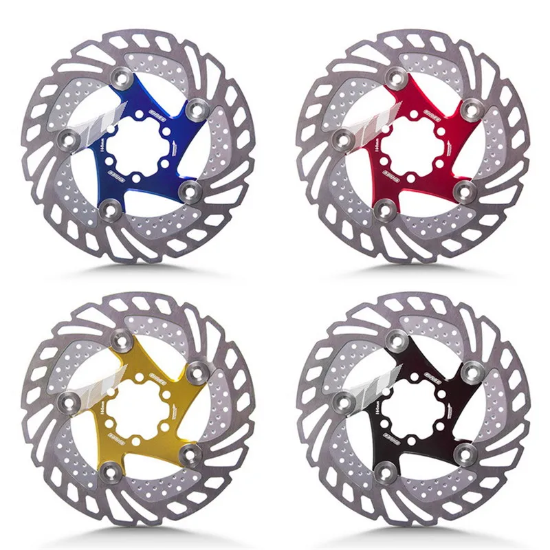 

Mountain Bike Brake Rotors MTB Road Quick Cool Down Stainless Steel 160mm Rapid Cooling Aluminium Alloy Bicycle Float Brake Disc