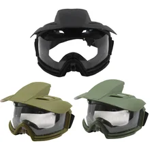 Спорт на открытом воздухе страйкбол охотничьи очки тактические Пейнтбол Стрельба очки с козырьками