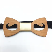 Gravata плед деревянный лук мужской галстук свадебный велосипед пряжа усы Бабочка Дизайн Галстук NS51