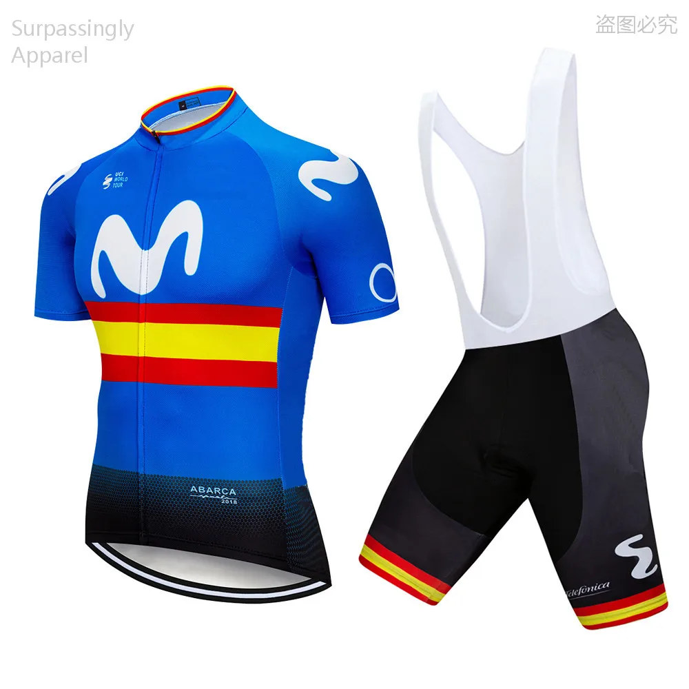 Тур команда синий испания M Велоспорт Джерси Короткие Наборы велосипедная одежда быстросохнущая Roupa Ciclismo велосипедная одежда уличная спортивная одежда