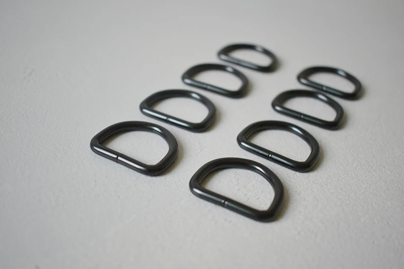 100pcs D rings for 1Inch(25mm) Hardware Webbing Leather Craft Bag Sewing Parts Diy Dog Pet Collar Straps Accessories Black