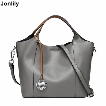

Jonlily women's Genuine Leather Tote Bags Shoulder Bag Casual Female Crossbody Messenger Bags for Ladies and Girls -KG093