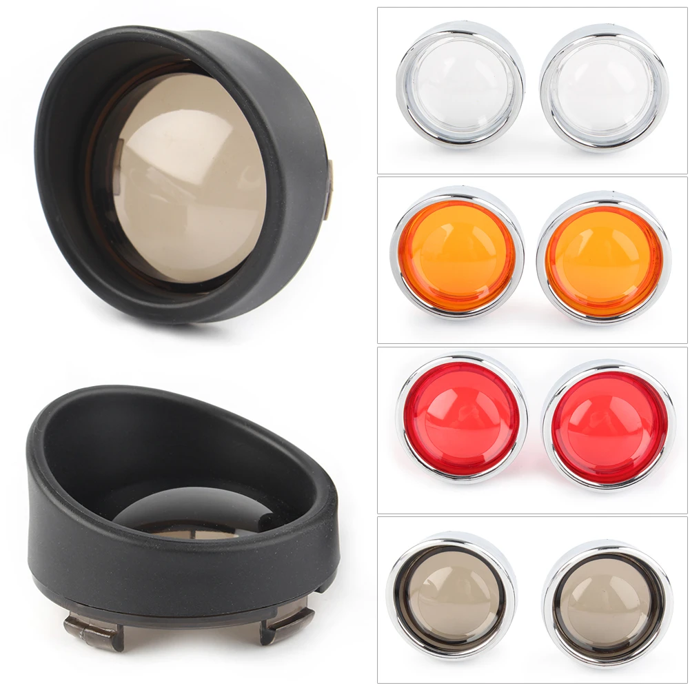 

2pcs Turn Signal Light Covers Indicator Blinker Lens Housing Shells For Harley Dyna Softail TOURING Sportsters