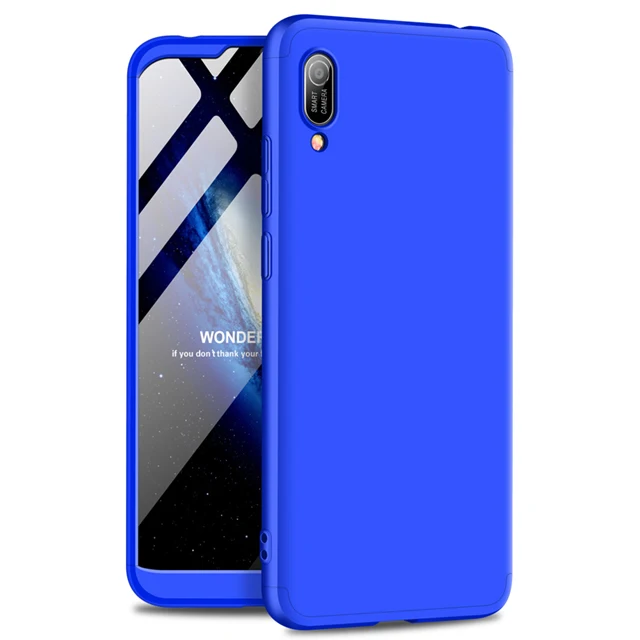 Синий Koosuk 3-в-1 чехол-накладка для huawei Y6 ПК Жесткий матовый чехол для телефона для huawei Y6 Pro Y6 Prime защиты оболочки Coque Капа - Цвет: Синий