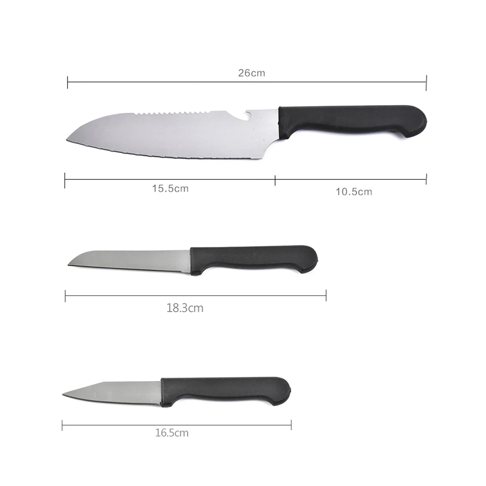 

8pcs Stainless Steel Kitchen Knives Set Fruit Knife Stainless Steel Chopping Knife Sharpener Rod Peeler Scissors Paring Knife