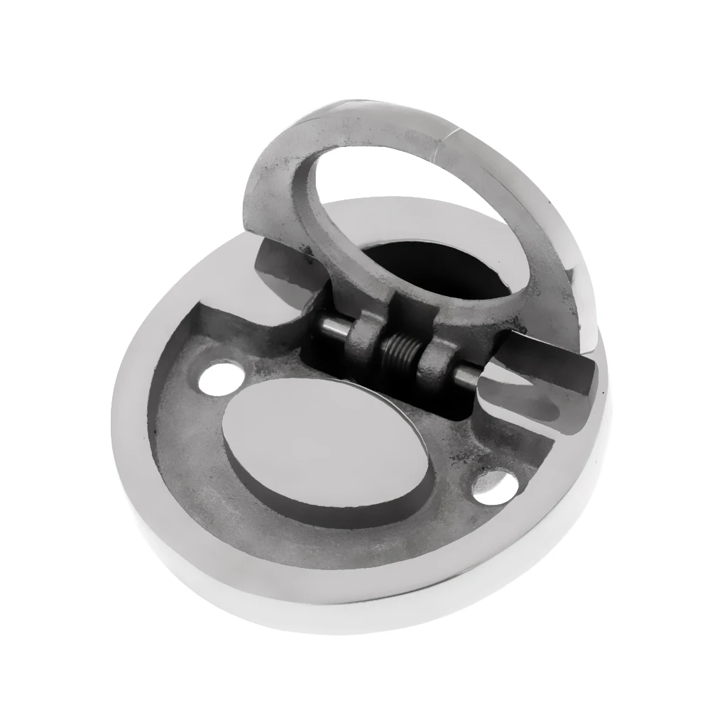 Boat Flush Pull Lift Ring Handle Hatch Locker Cabinet Fitting Accessories Marine Hardware for Watercraft Boat Yacht Silver
