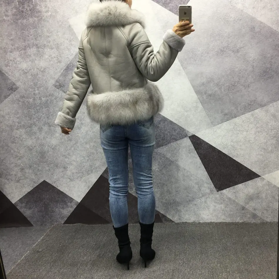 women genuine leather jacket with fur (5)