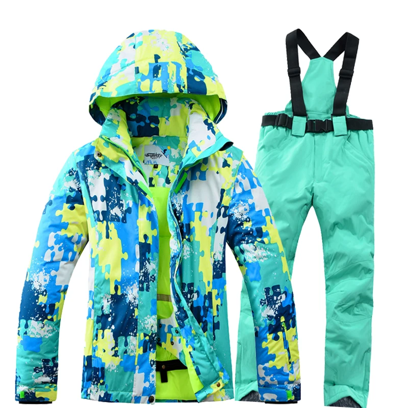 بدلة تزلج الرجال الشتاء 2019 للماء يندبروف رشاقته الدافئة الثلوج ملابس النساء الرجال تزلج مجموعات سترة التزلج على الجليد الدعاوى