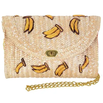 

Straw Crossbody Crochet Shoulder Bag Tassel Fringe Fashion Raffia Clutch Banana