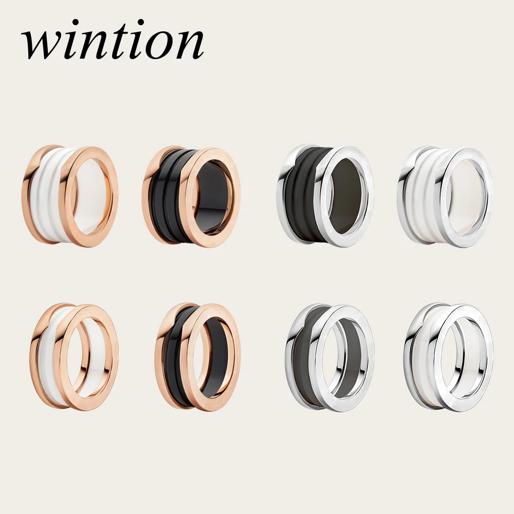 

Wintion BGL s925 ceramics Ring set gift 1:1 Original 100% 925 Sterling Silver Women Jewelry High-end Quality Gift Have logo