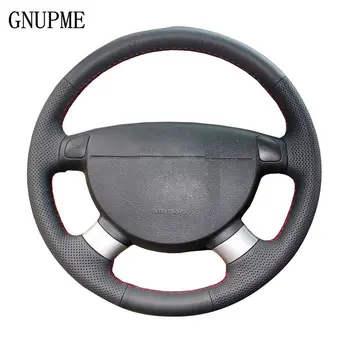 

Black Genuine Leather Hand-stitched Car Steering Wheel Cover for Buick Excelle XT Encore Excelle Regal Steering Wheel Covers