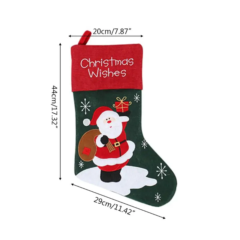 

Christmas Stockings Mini Sock Xmas Tree Candy Gift Bag Santa Claus Snowman Hanging Pendant Home Decor Ornaments