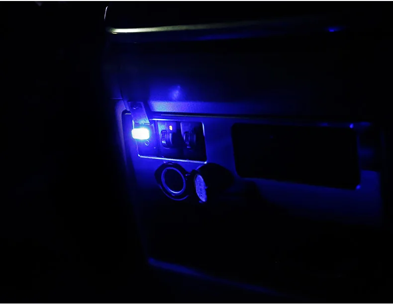USB LED mini Wireless Car Interior Lighting Kit car styling interior decoration Atmosphere light white blue pink (13)
