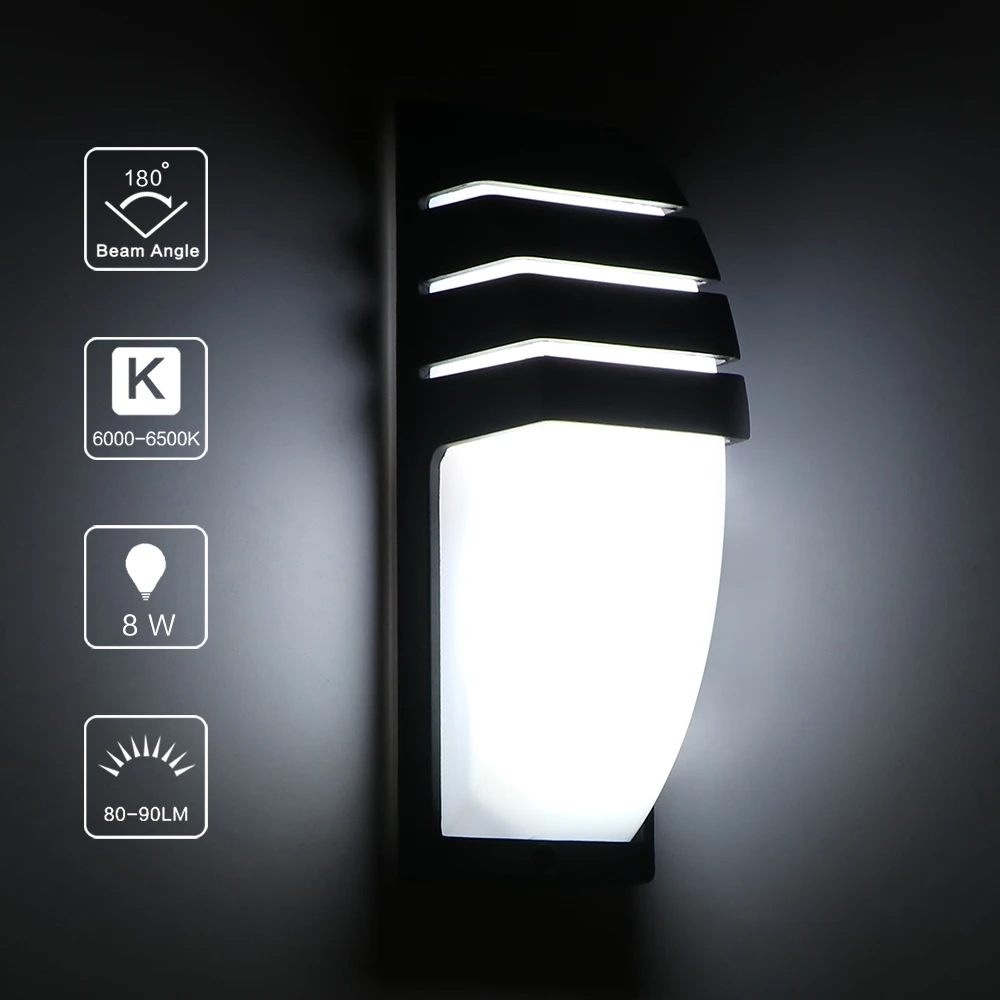 

Outdoor Waterproof LED Wall Lamps AC90-260V Aluminum Courtyard Garden Porch Corridor Lights Retro Wall Lamp