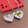 HOOH 1PC Heart Shaped Friend Photo Picture Frame Locket Pendant for Necklace Jewelry Couple Valentine's Day Gift Romantic ► Photo 2/6