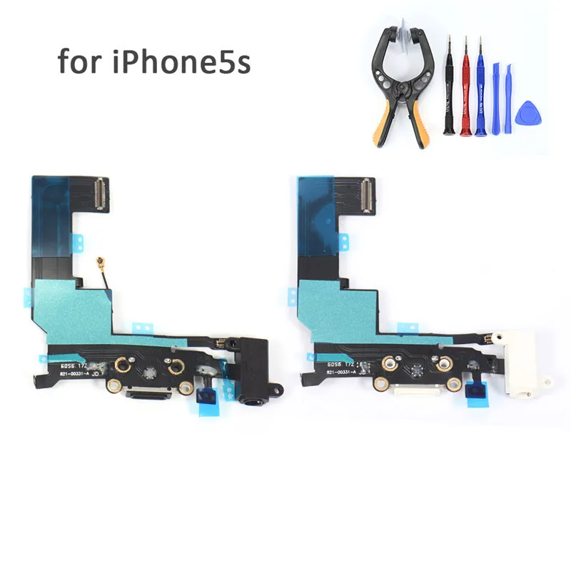 

Repair Spare parts For iPhone 5S Tail Plug Flex Cable Replacement Audio Flex Cable Earphone Flex Cable Charging for iphone 5s