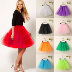 Летние женские юбки юбка-пачка из органзы для взрослых нарядный костюм балетная танцевальная одежда для девочек плотная мини-юбка 17 цветов