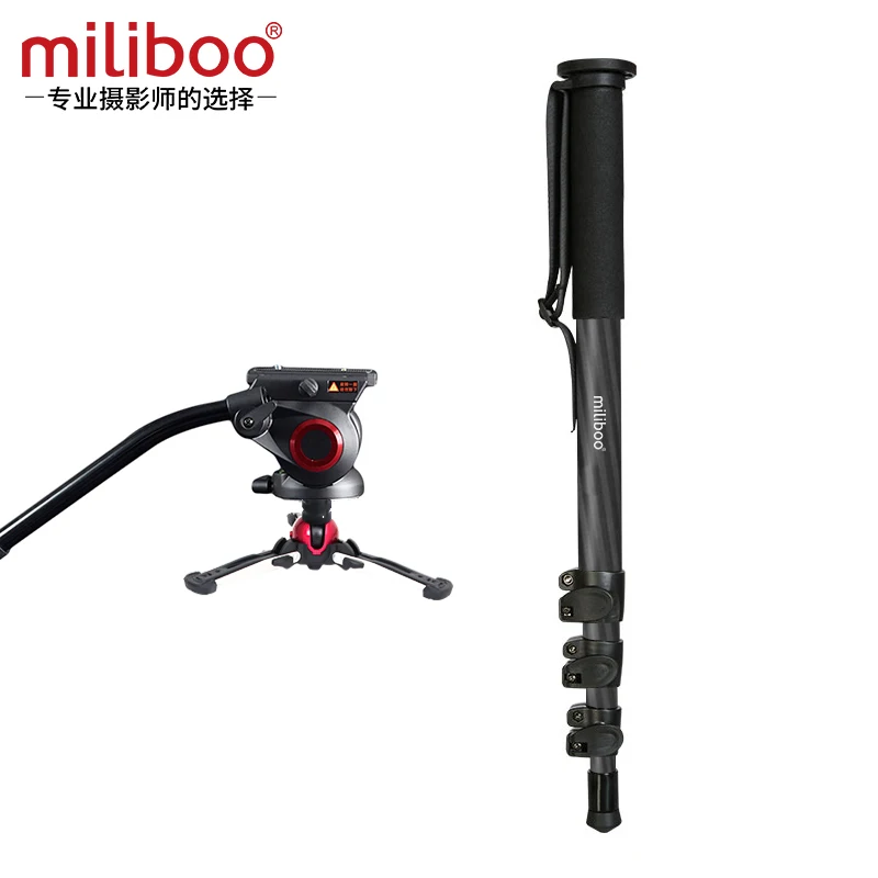 miliboo MTT704B Professional Portable Carbon Fiber Camera Camcorder Tripod for Video/DSLR StandHalf
