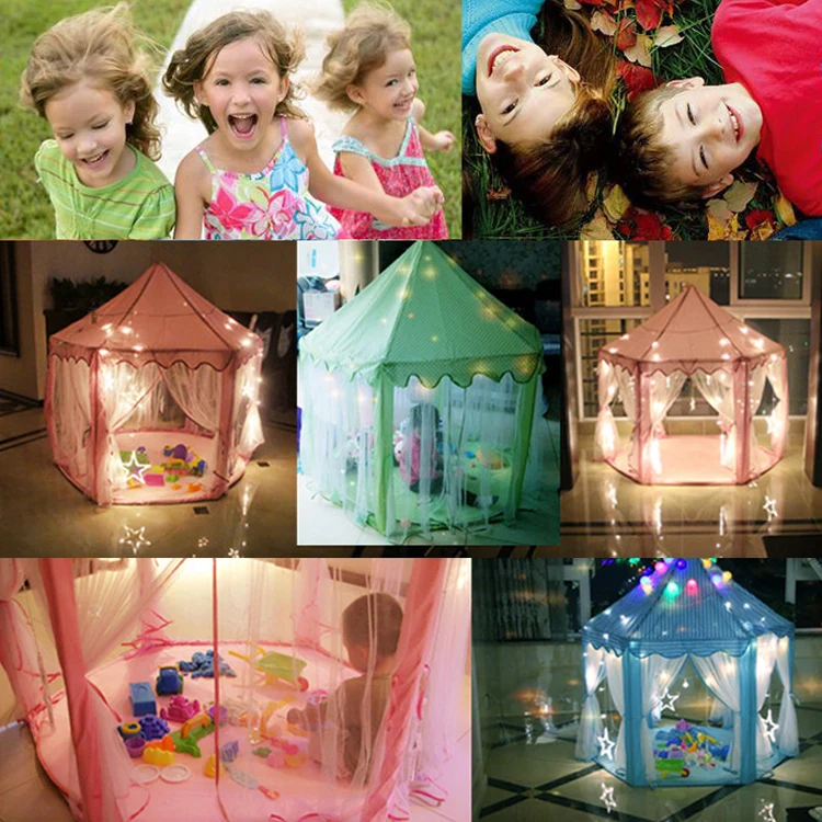 Большая портативная детская палатка, игрушечный мяч, бассейн, Замок принцессы для девочек, игровой домик, детский маленький домик, складной детский пляжный тент