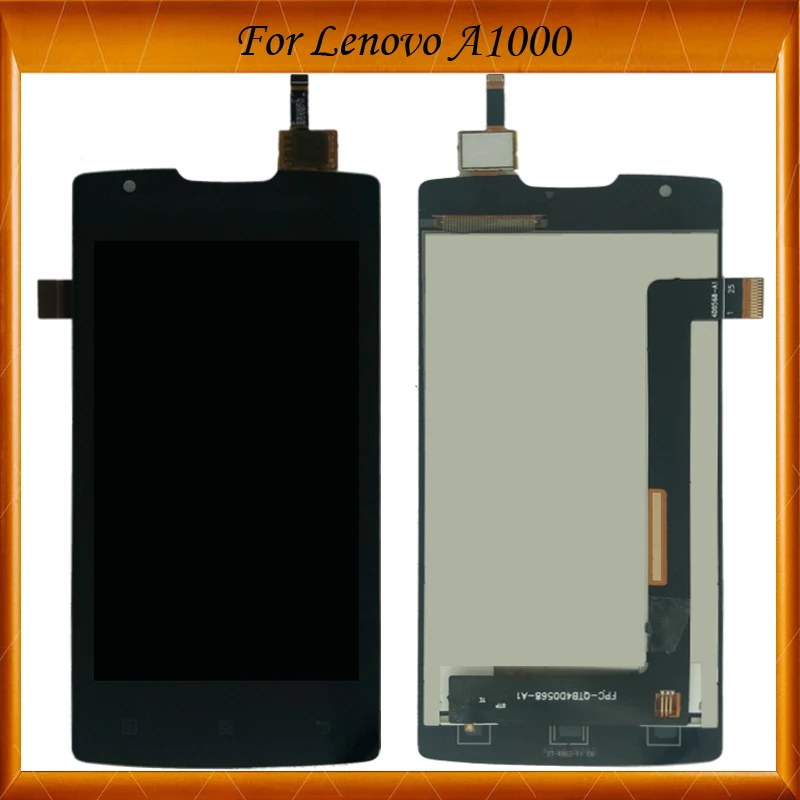 100% хорошо работает 4 дюйма для Lenovo A1000 ЖК дисплей + кодирующий преобразователь