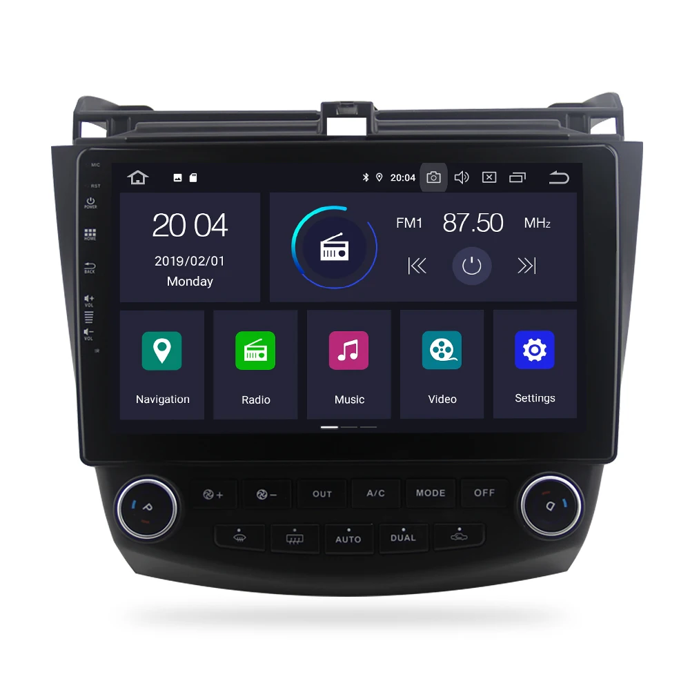 Автомобильный мультимедийный плеер с IPS экраном 1 Din Универсальный Android 9 0