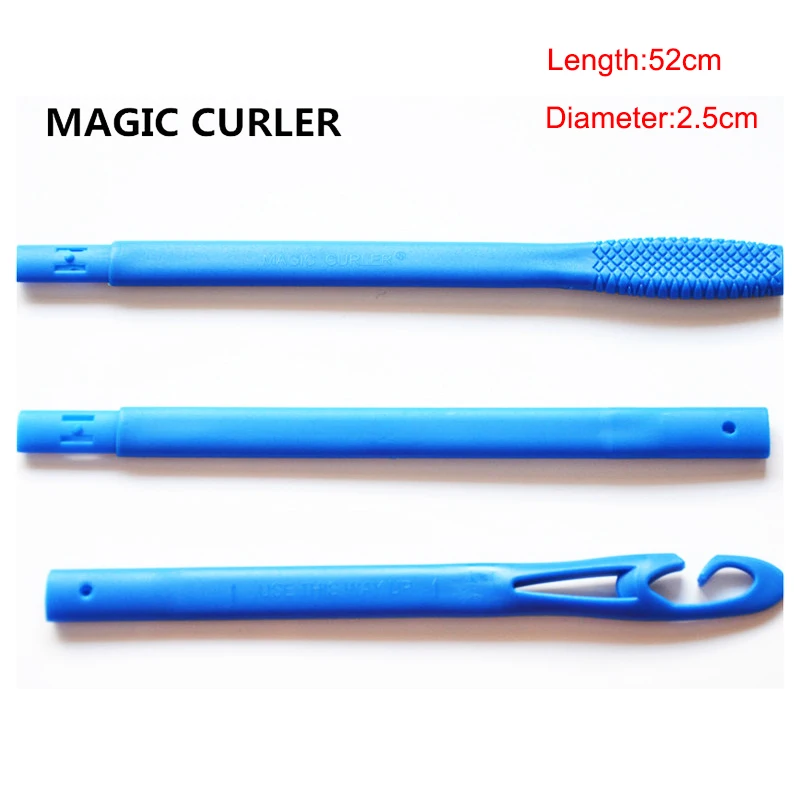 

1 set Magic Hair Curlers 52cm Long Easy Use Magic Hair Rollers Spiral Curls Roller Magic Curler Magic Roller diameter 2.5cm
