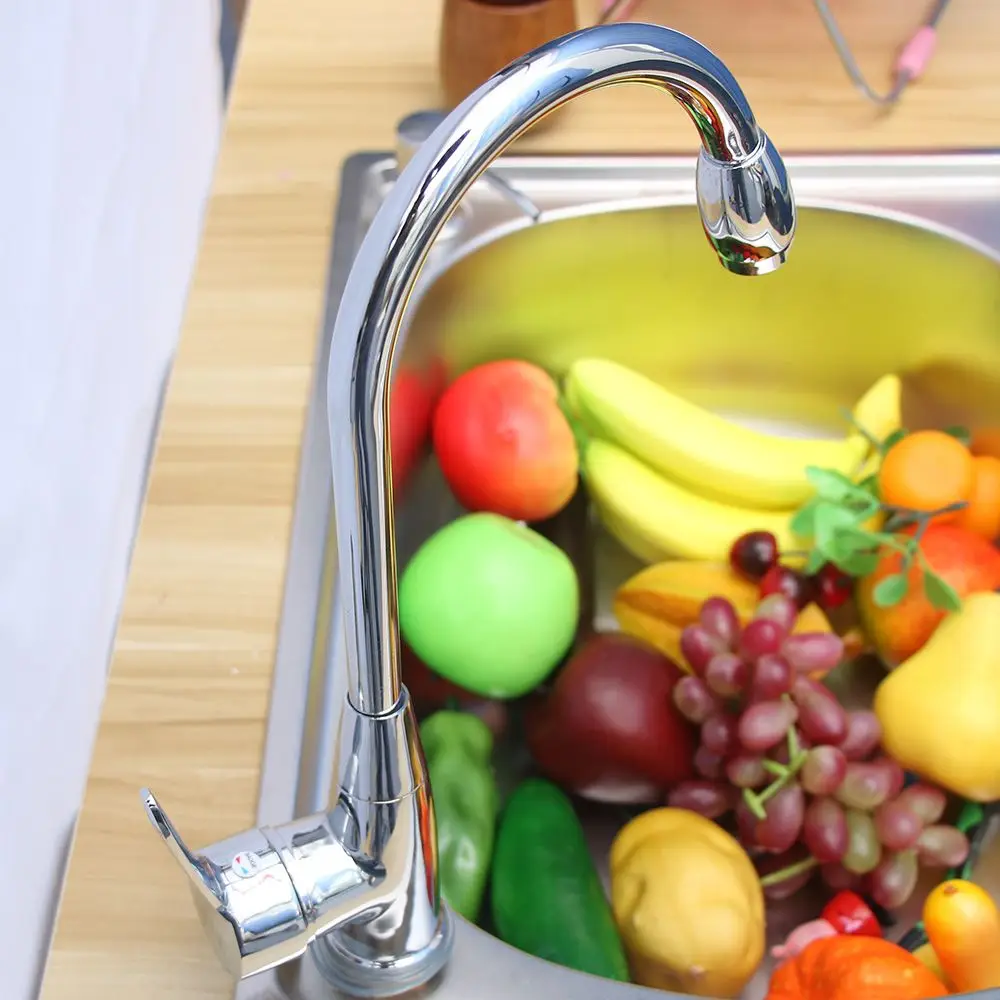

Alloy Chromed Hot/Cold Mixer Water Tap Basin Kitchen Bathroom Wash Faucet