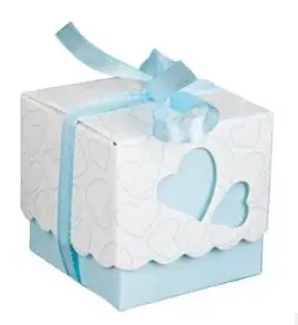 

500pcs/lot fedex fast free shipping Square Wedding Favor Boxes Wedding Candy Box Gifts Event & Party Supplies gift box