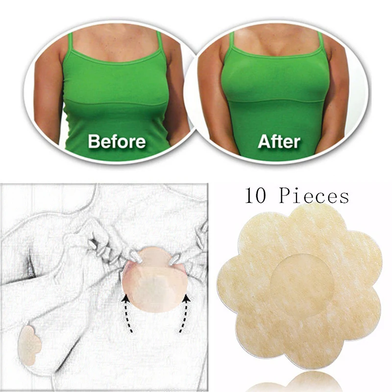 

Womens Breast Petals Sticky Bras Nipple Covers Push Up Bra Reusable Breast Lift Up Invisible Bra Tape Adhesive Stick On Bralette